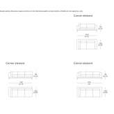 Narożna modułowa skórzana sofa segmentowa Moere