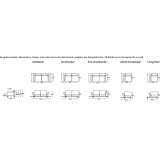 Modułowa skórzana sofa Racu