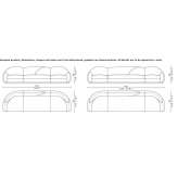 Segmentowa sofa materiałowa Torrance