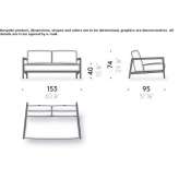 Sofa materiałowa 2-osobowa Zuoz