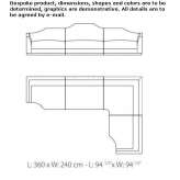 Modular sectional sofa made of fabric Colwich