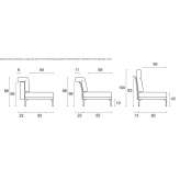 Sofa materiałowa 3-osobowa Crawley