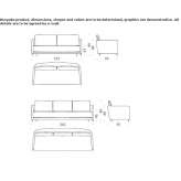 Sofa materiałowa 3-osobowa Glogovac