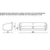 3-seater fabric sofa Cerinza