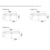 Segmentowa sofa materiałowa Orsay