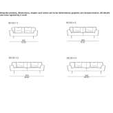 Segmentowa sofa materiałowa Weipa