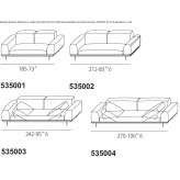 Sectional fabric reclining armchair or leather sofa Sefkerin