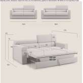 Fabric fold-out sofa Berwang