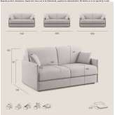 Fabric fold-out sofa with removable cover Windberg