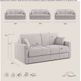 Spotted microfiber sofa bed Greci