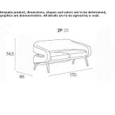 Sofa materiałowa 3-osobowa Sycow