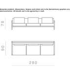 3-seater sofa Lenoir