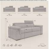 Fabric sofa bed with headrest Espumoso