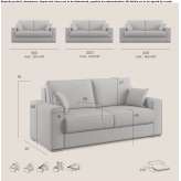 Fabric sofa bed with removable cover Grondona