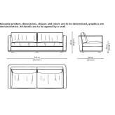 Sofa materiałowa 3-osobowa ze zdejmowanym pokrowcem Mirabel