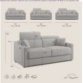 Fabric fold-out sofa Lomma