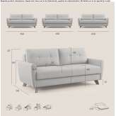 Fabric fold-out sofa Spry