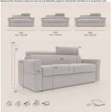 Fabric fold-out sofa Griston