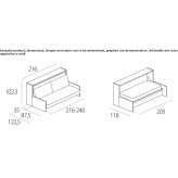 Rozkładana 3-osobowa sofa Cijuela