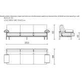 Sofa materiałowa 3-osobowa Sina