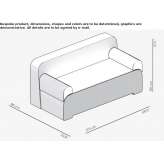 Sofa materiałowa 2-osobowa Wharton