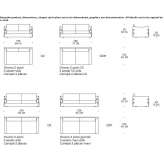 3-seater fabric sofa Silute