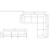 5-osobowa modułowa sofa z tkaniny Grafrath