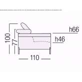 Sofa with headrest Nittenau