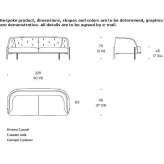 Pikowana 3-osobowa sofa Kutina