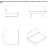 Modułowa 3-osobowa sofa materiałowa Genelard