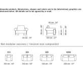 Sofa materiałowa 2-osobowa Gastern