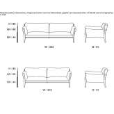 3-seater fabric sofa with a removable cover Bolbosi