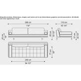 Pikowana aksamitna sofa 4-osobowa Chaville