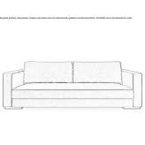 3-seater fabric sofa Lunino