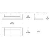 Sofa materiałowa 3-osobowa Silute