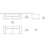 Skórzana sofa 3-osobowa Silute