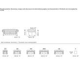 Sofa materiałowa w stylu Chesterfield Mohall