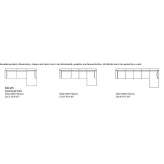 Sofa materiałowa z szezlongiem Gebiz