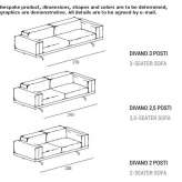 Sofa materiałowa 3-osobowa Gallifa