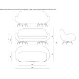 Sofa materiałowa 2-osobowa Tiltepec