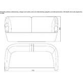 Sofa materiałowa 2-osobowa Orthen