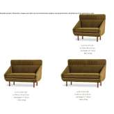 Fabric sofa with high backrest Barsesti