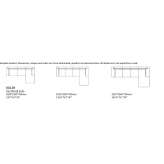 Sofa materiałowa z szezlongiem Gebiz