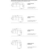 Sofa materiałowa z szezlongiem Gallifa