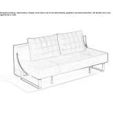 Fabric fold-out sofa with removable cover Samsat