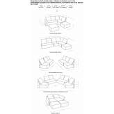 Modułowa sofa segmentowa z tkaniny Oviedo