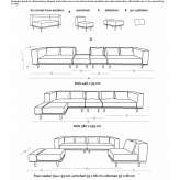 Modular sectional sofa made of fabric Pochep