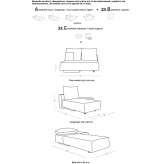 Segmentowa modułowa 2-osobowa sofa materiałowa Formosa