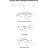 Modułowa sofa segmentowa z tkaniny Damparis