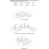 Modułowa sofa segmentowa z tkaniny Santeny